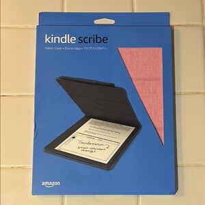 Amazon Kindle Scribe Rose Fabric Folio Magnetic Cover Sleek Protective Case NIB